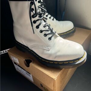 Dr. Martens White Combat Boots